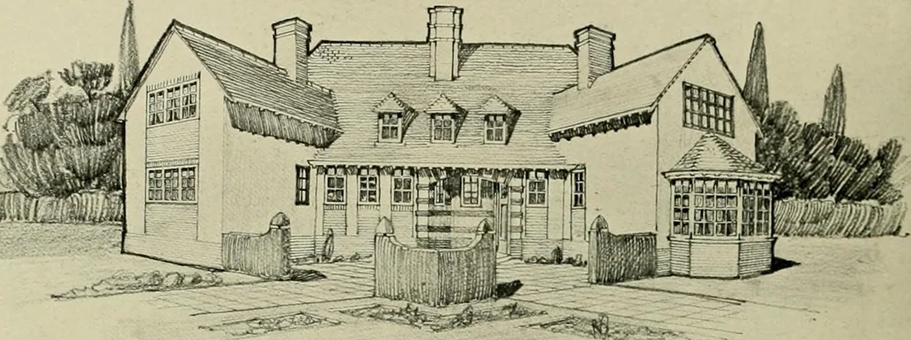 An illustration from Country cottages and week-end homes, 1907, leaf 170