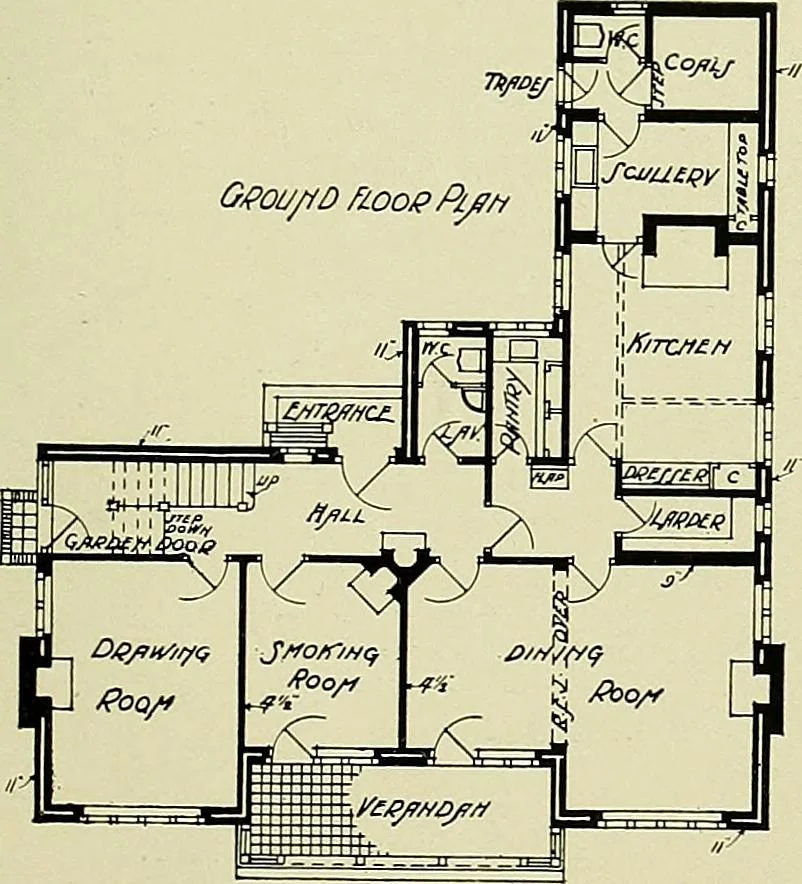 An illustration from Country cottages and week-end homes, 1907, leaf 171