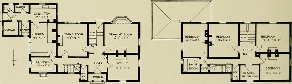 An illustration from Country cottages and week-end homes, 1907, leaf 172
