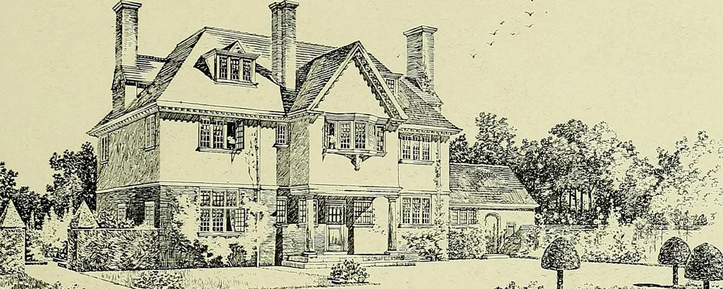 An illustration from Country cottages and week-end homes, 1907, leaf 175