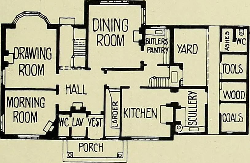 An illustration from Country cottages and week-end homes, 1907, leaf 175