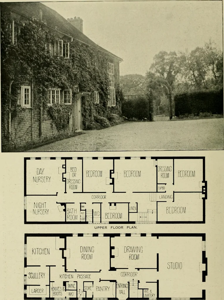 An illustration from Country cottages and week-end homes, 1907, leaf 180