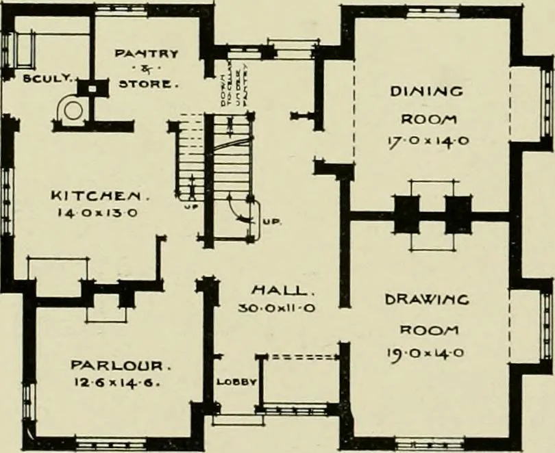 An illustration from Country cottages and week-end homes, 1907, leaf 182