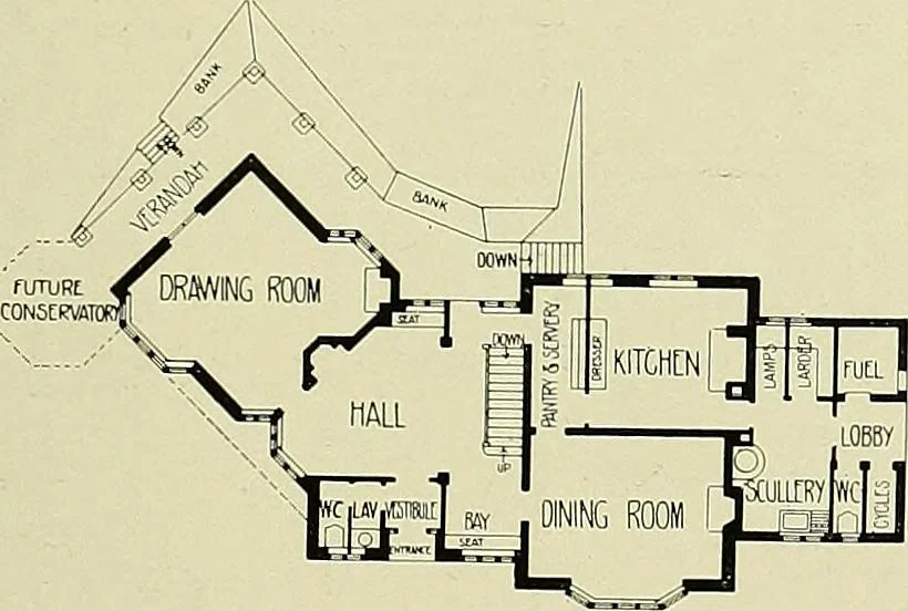 An illustration from Country cottages and week-end homes, 1907, leaf 183