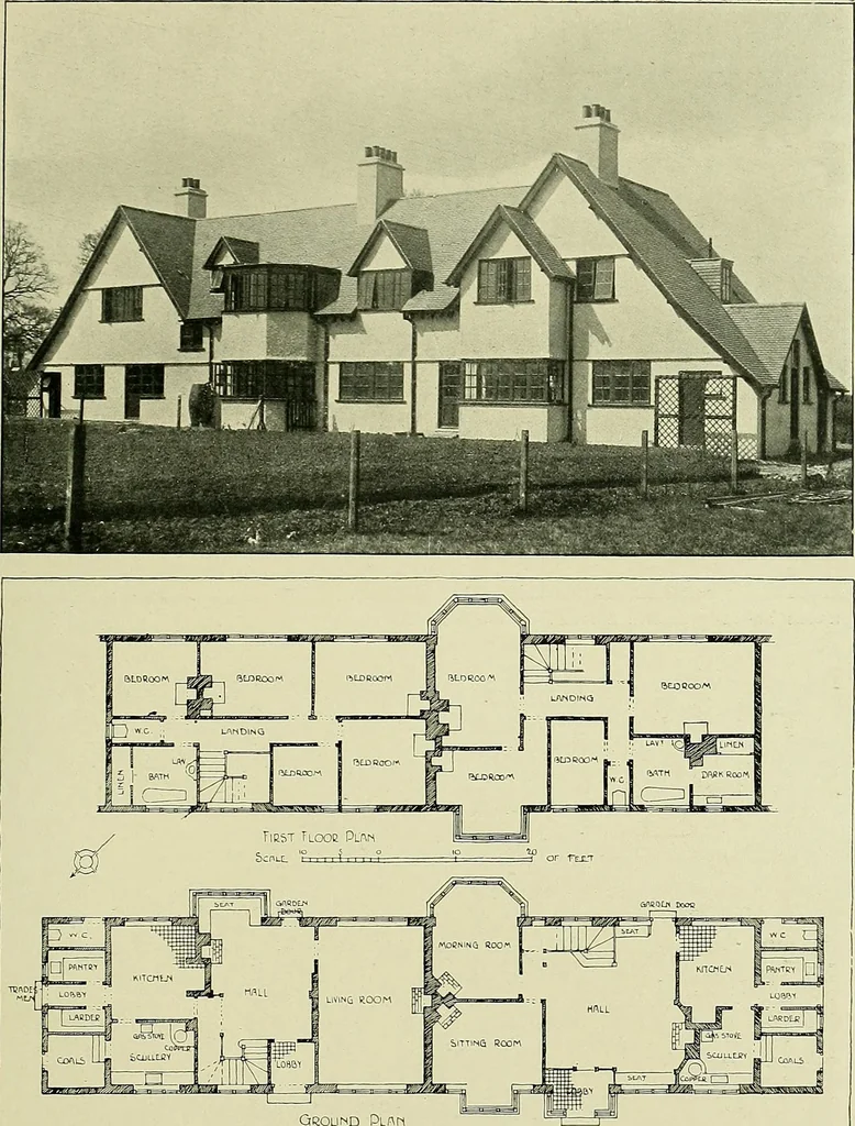 An illustration from Country cottages and week-end homes, 1907, leaf 185