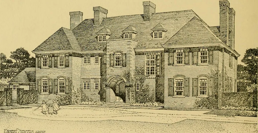 An illustration from Country cottages and week-end homes, 1907, leaf 194