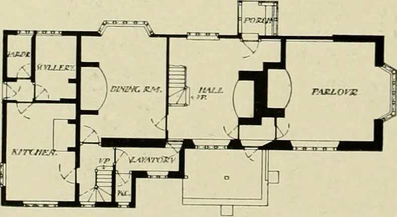 An illustration from Country cottages and week-end homes, 1907, leaf 204