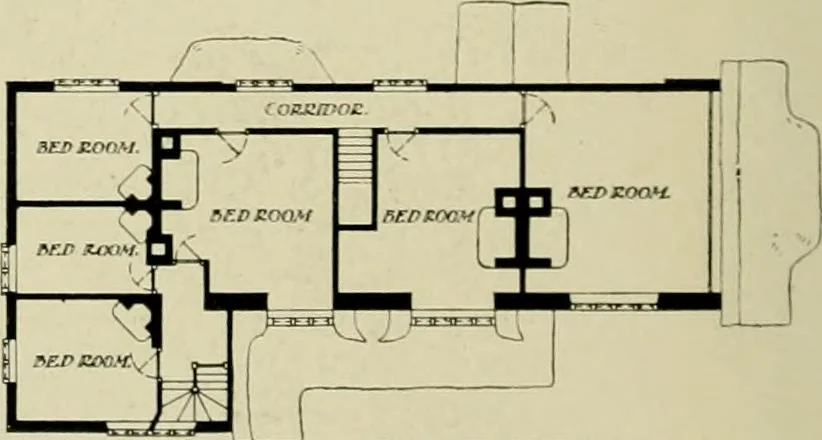An illustration from Country cottages and week-end homes, 1907, leaf 204