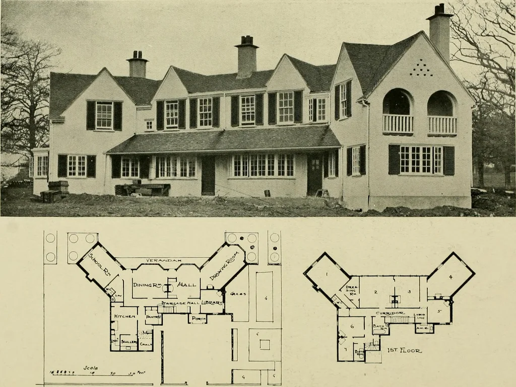 An illustration from Country cottages and week-end homes, 1907, leaf 206