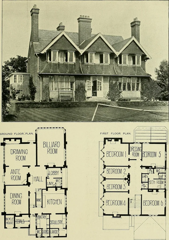 An illustration from Country cottages and week-end homes, 1907, leaf 207