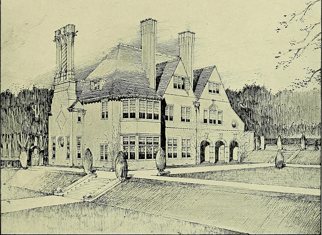 An illustration from Country cottages and week-end homes, 1907, leaf 209