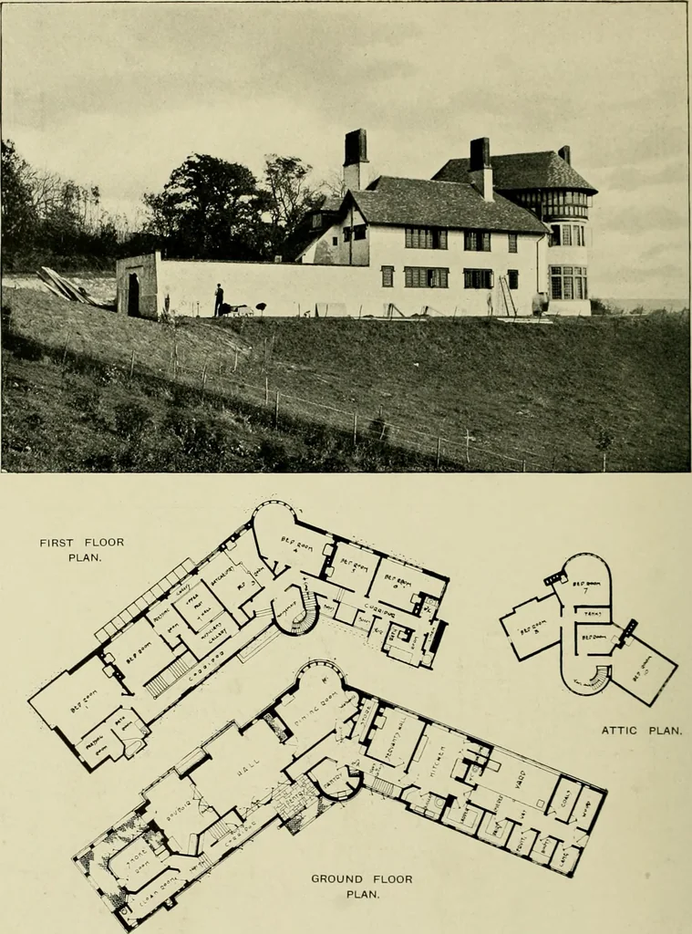 An illustration from Country cottages and week-end homes, 1907, leaf 212