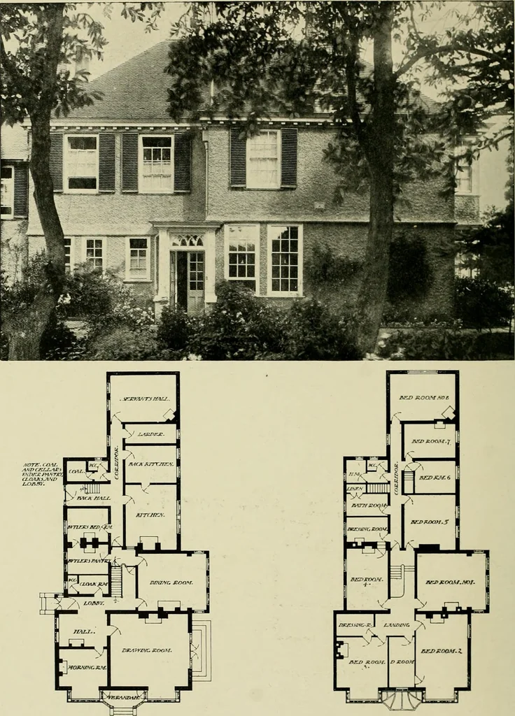 An illustration from Country cottages and week-end homes, 1907, leaf 214