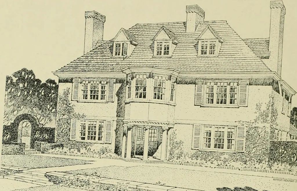 An illustration from Country cottages and week-end homes, 1907, leaf 216