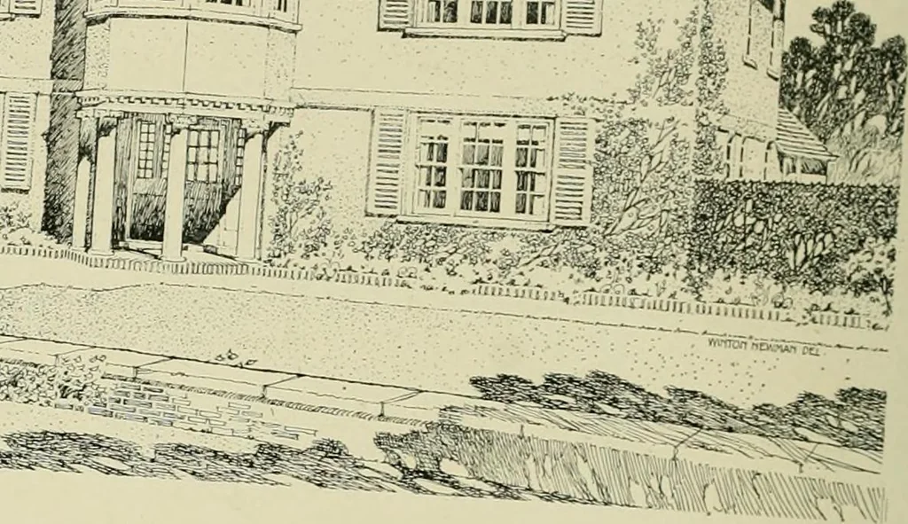 An illustration from Country cottages and week-end homes, 1907, leaf 216
