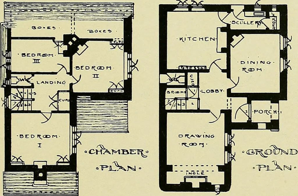 An illustration from Country cottages and week-end homes, 1907, leaf 51
