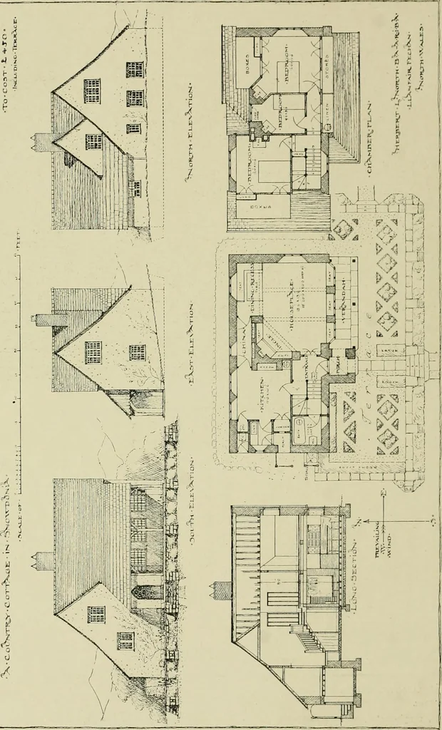 An illustration from Country cottages and week-end homes, 1907, leaf 52