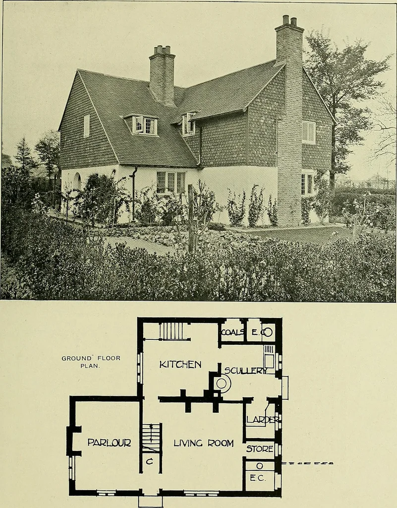 An illustration from Country cottages and week-end homes, 1907, leaf 53