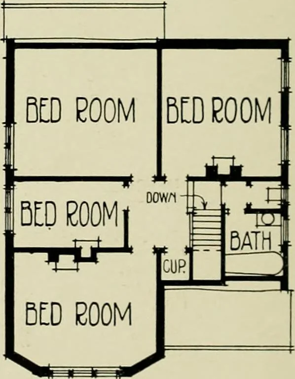 An illustration from Country cottages and week-end homes, 1907, leaf 54