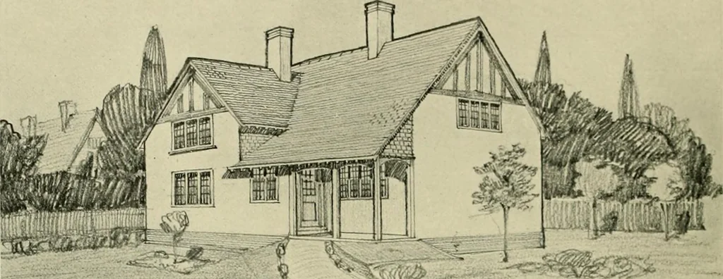 An illustration from Country cottages and week-end homes, 1907, leaf 56