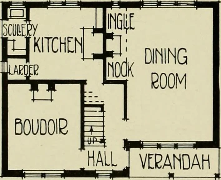 An illustration from Country cottages and week-end homes, 1907, leaf 56