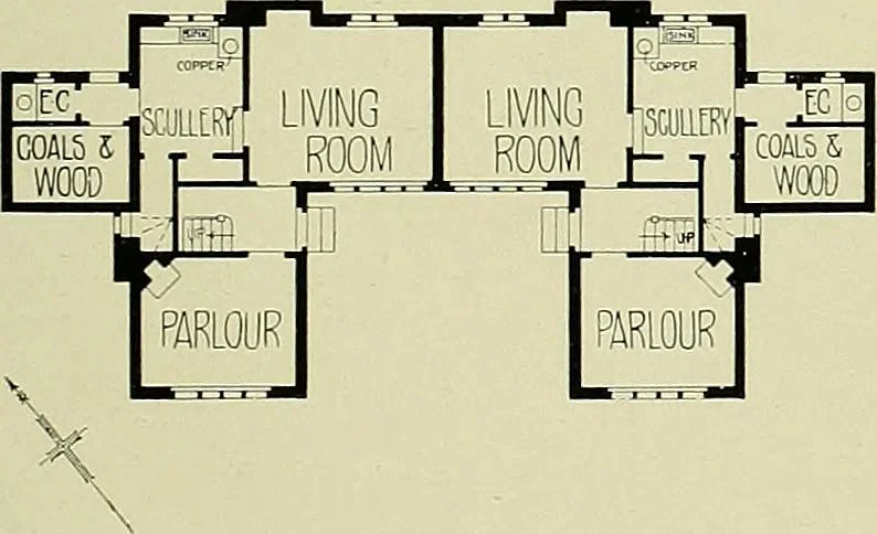 An illustration from Country cottages and week-end homes, 1907, leaf 57