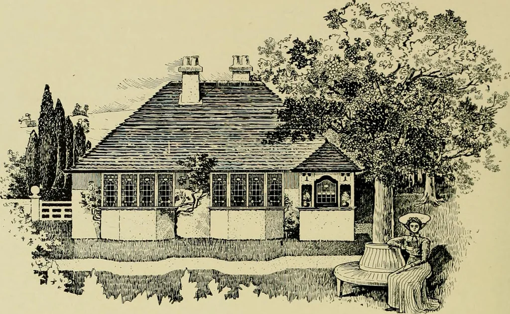 An illustration from Country cottages and week-end homes, 1907, leaf 60