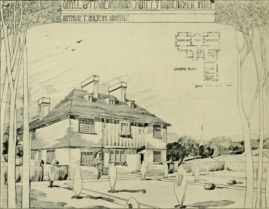 An illustration from Country cottages and week-end homes, 1907, leaf 72