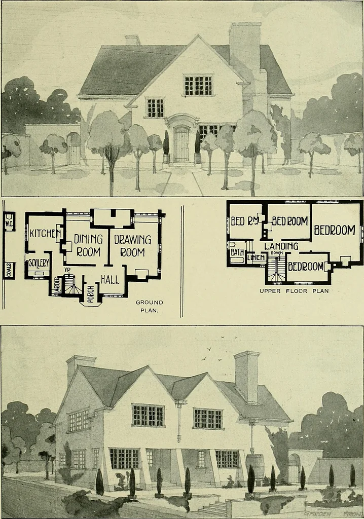 An illustration from Country cottages and week-end homes, 1907, leaf 73