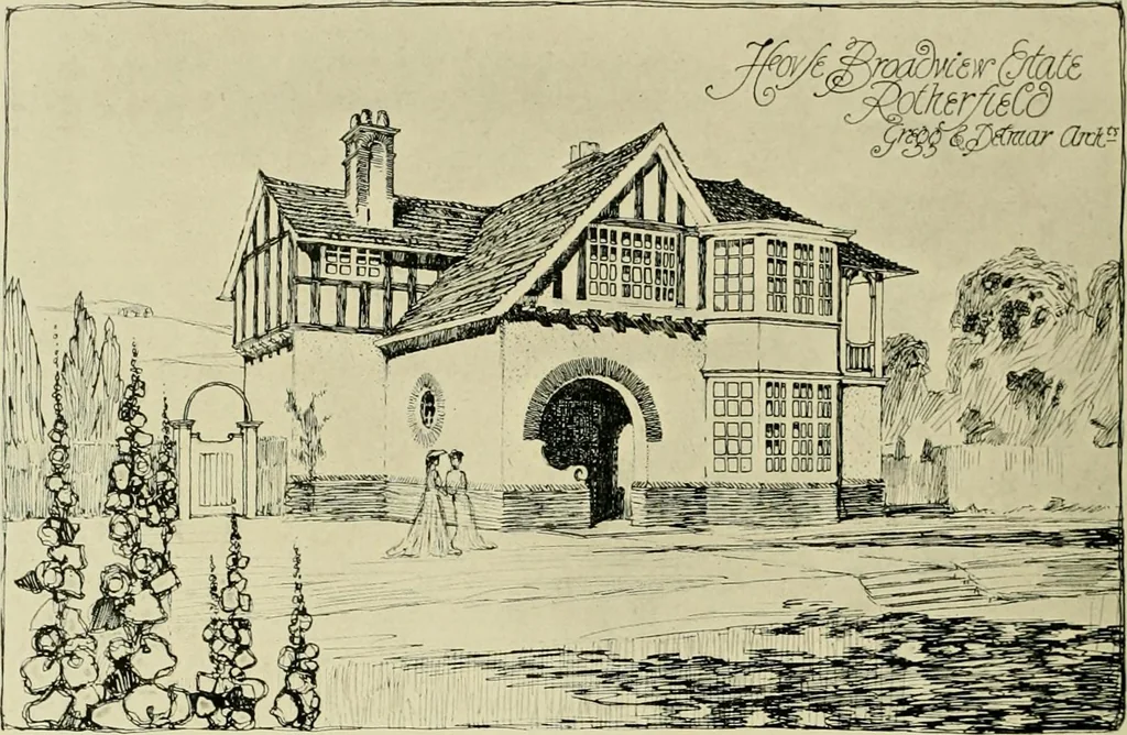 An illustration from Country cottages and week-end homes, 1907, leaf 90