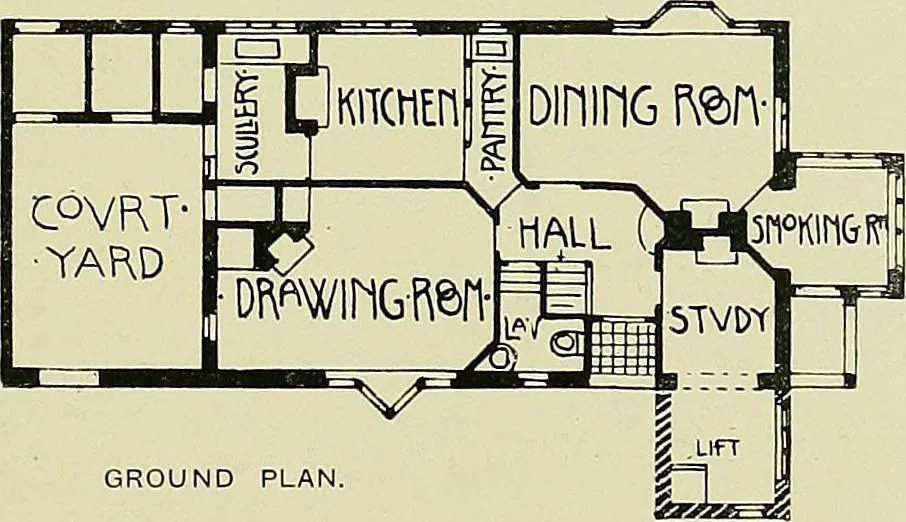 An illustration from Country cottages and week-end homes, 1907, leaf 93