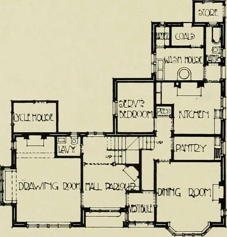 An illustration from Country cottages and week-end homes, 1907, leaf 94
