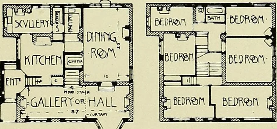 An illustration from Country cottages and week-end homes, 1907, leaf 95