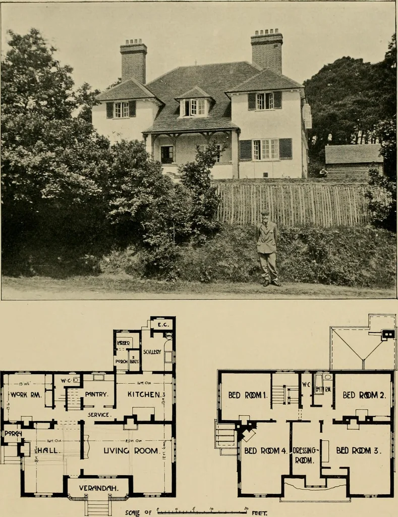 An illustration from Country-cottages and week-end homes, 1912, leaf 150