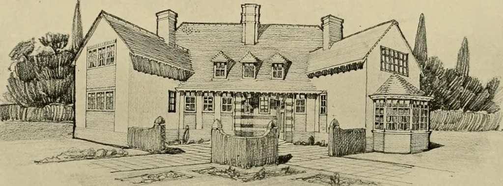 An illustration from Country-cottages and week-end homes, 1912, leaf 177