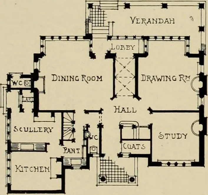 An illustration from Country-cottages and week-end homes, 1912, leaf 181
