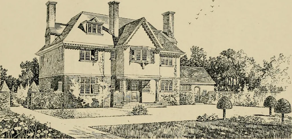 An illustration from Country-cottages and week-end homes, 1912, leaf 182