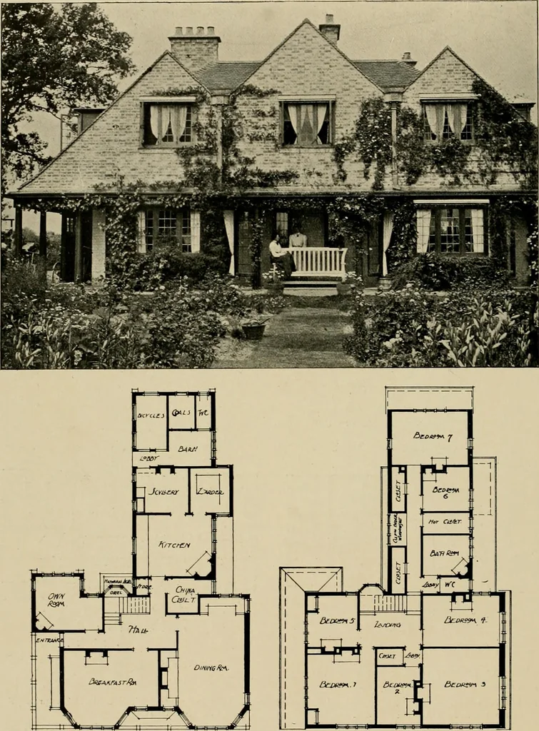 An illustration from Country-cottages and week-end homes, 1912, leaf 183