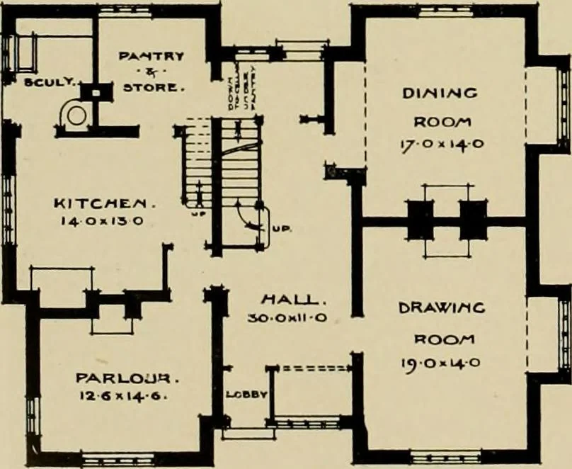 An illustration from Country-cottages and week-end homes, 1912, leaf 189