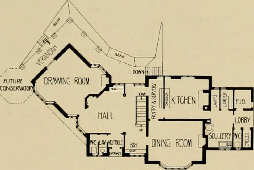 An illustration from Country-cottages and week-end homes, 1912, leaf 190