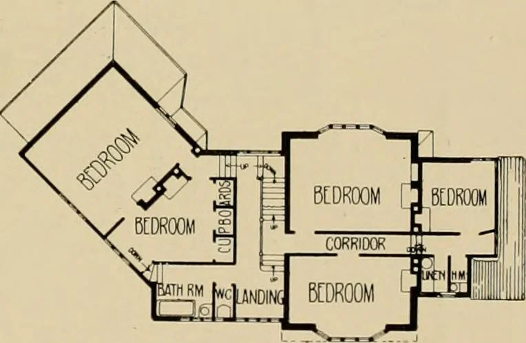 An illustration from Country-cottages and week-end homes, 1912, leaf 190