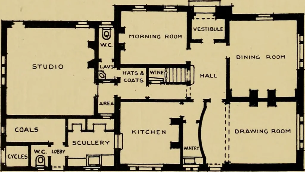 An illustration from Country-cottages and week-end homes, 1912, leaf 195
