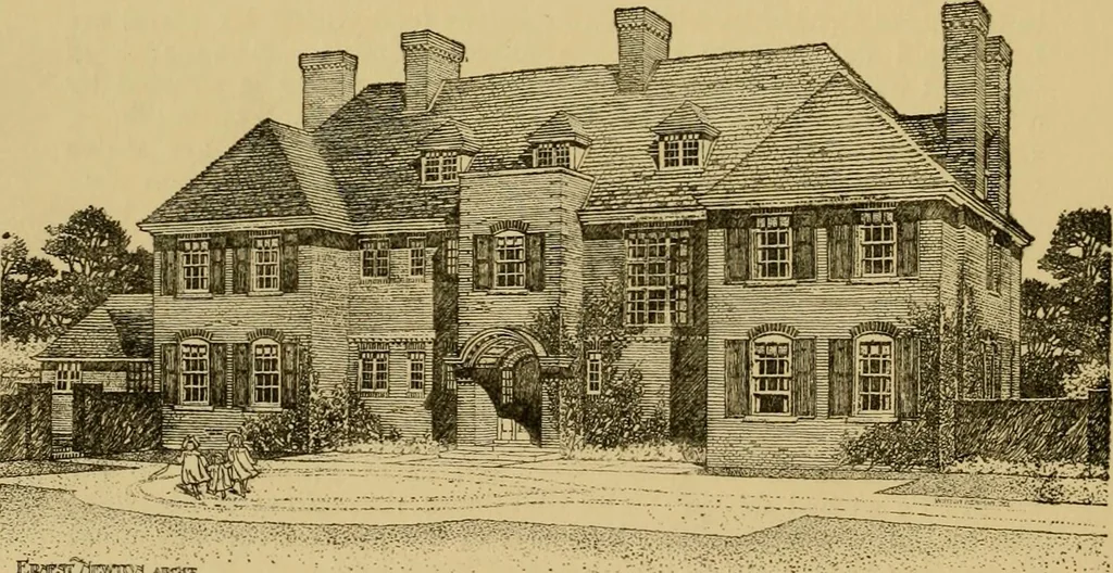 An illustration from Country-cottages and week-end homes, 1912, leaf 201