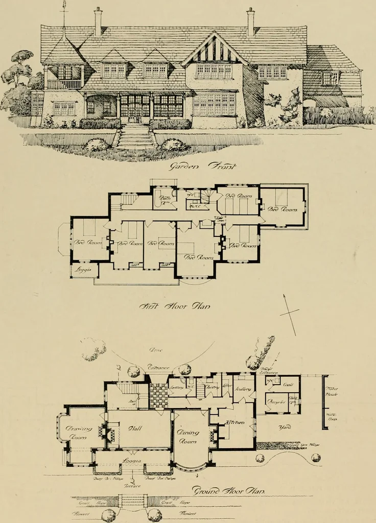An illustration from Country-cottages and week-end homes, 1912, leaf 222