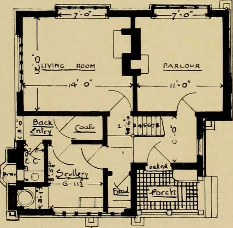 An illustration from Country-cottages and week-end homes, 1912, leaf 43