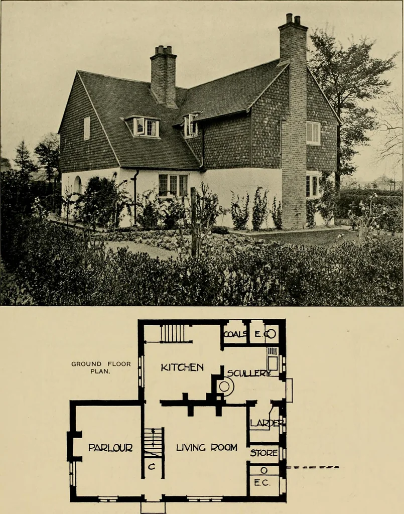 An illustration from Country-cottages and week-end homes, 1912, leaf 54