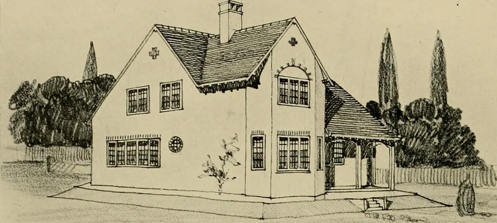 An illustration from Country-cottages and week-end homes, 1912, leaf 55
