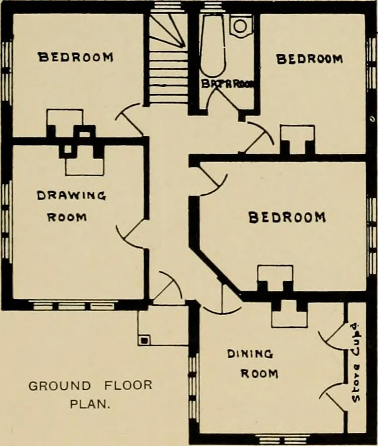An illustration from Country-cottages and week-end homes, 1912, leaf 60