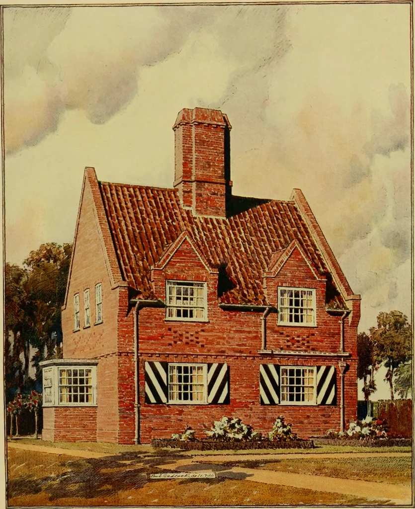 An illustration from Country-cottages and week-end homes, 1912, leaf 7