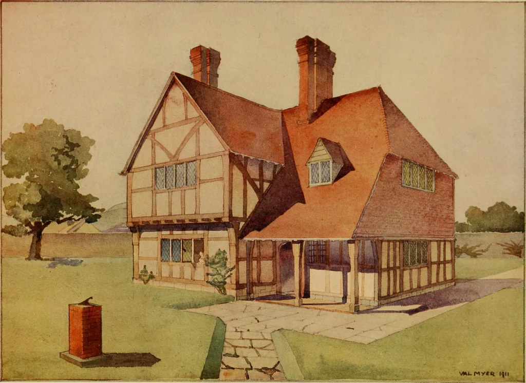 An illustration from Country-cottages and week-end homes, 1912, leaf 70